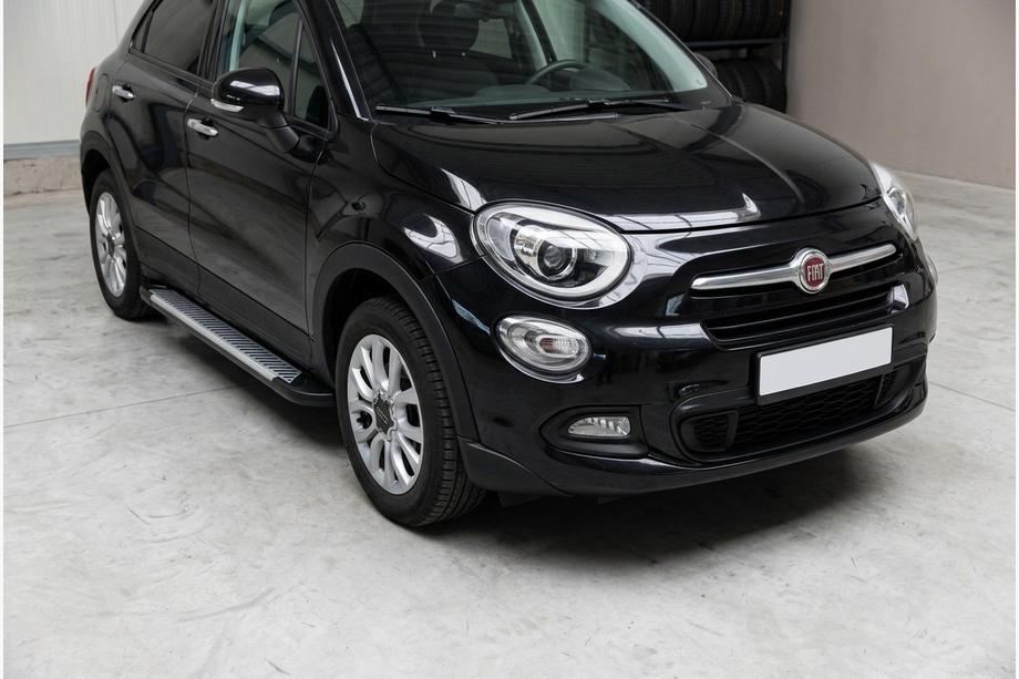 Fiat 500X 2014-2024 гг. Боковые Подножки Line (2 шт., Алюминий) Image