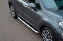 Fiat 500X 2014-2024 гг. Боковые Подножки Fullmond (2 шт., Алюминий) фото 2