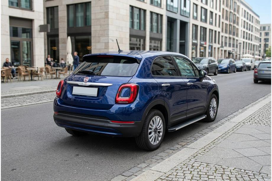 Fiat 500X 2014-2024 гг. Боковые Подножки Maya V1 (2 шт., Алюминий) Image