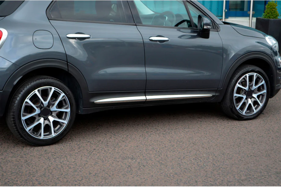 Fiat 500X 2014-2024 гг. Хромированные молдинги на двери (4 шт) Фото 3