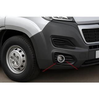 Хромированные Накладки на Противотуманные Фары 2014↗ (Нержавейка) Peugeot Boxer 2006-2025 гг. фото 1