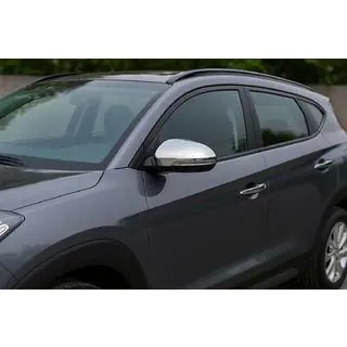 Накладки на Зеркала (2 шт., Нержавейка) Hyundai Tucson TL 2016-2021 гг. фото 1