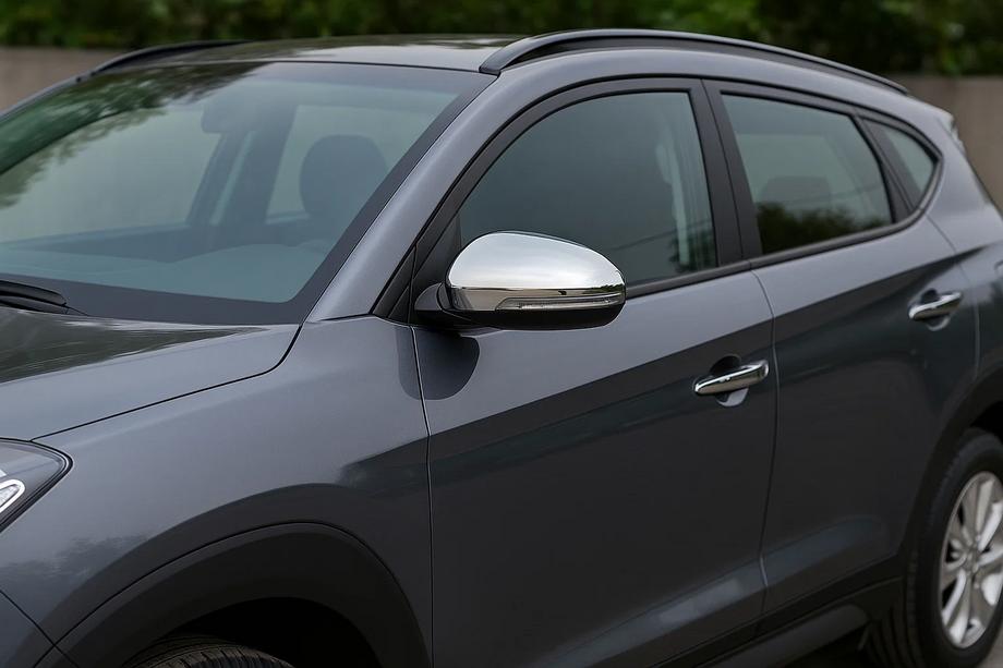 Hyundai Tucson TL 2016-2021 гг. Накладки на Зеркала (2 шт., Нержавейка) Image