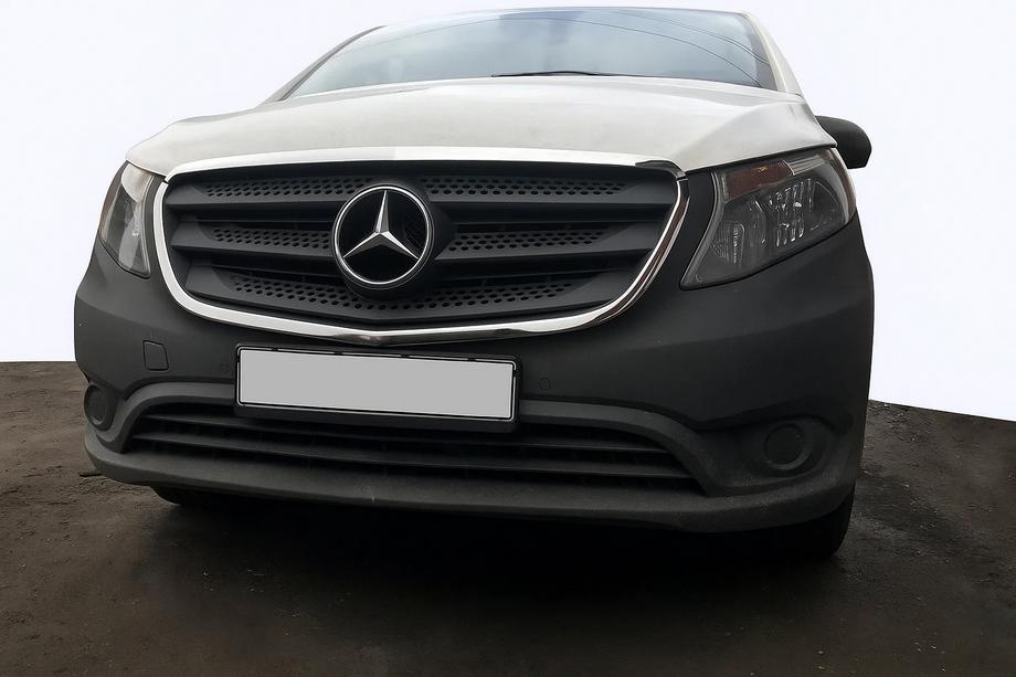 Mercedes Vito/V-class W447 2014- гг. Окантовка решетки (2 шт., нержавейка) Image