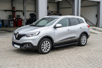 Renault Kadjar 2015-2022 гг. Боковые Подножки Tayga Black (2 шт., Алюминий) фото 1