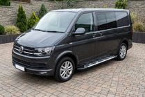 Volkswagen T6 2015-2024 гг. Боковые Подножки Sunrise (2 шт., Алюминий) фото 1
