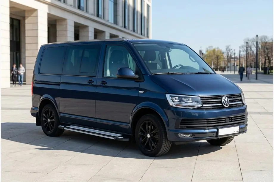 Volkswagen T6 2015-2024 гг. Боковые Подножки Rainbow (2 шт., Алюминий) Длинная База Фото 1