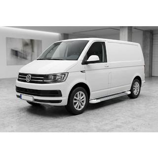 Боковые Подножки Allmond White (2 шт., Алюминий) Volkswagen T6 2015-2024 гг. фото 1