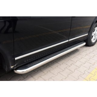 Боковые Подножки Maydos V2 (2 шт., нержавейка) Volkswagen T6 2015-2024 гг. фото 1