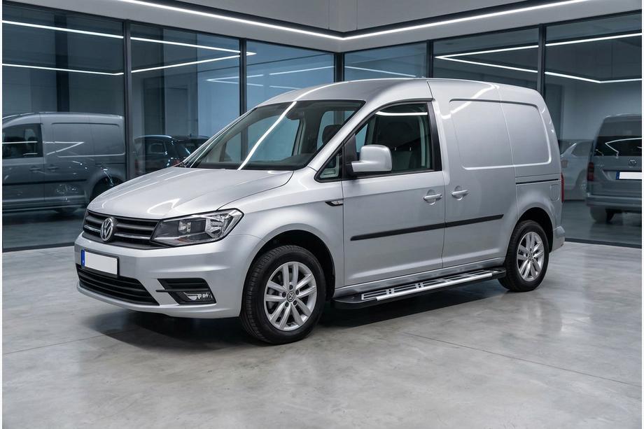 Volkswagen Caddy 2015-2020 гг. Боковые Подножки Sunrise (2 шт., Алюминий) Image