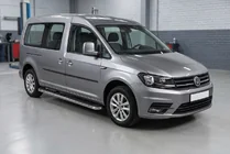 Volkswagen Caddy 2015-2020 гг. Боковые Подножки Maydos V1 (2 шт., Алюминий и Нержавейка) фото 1