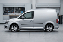 Volkswagen Caddy 2015-2020 гг. Боковые Подножки Tayga Grey (2 шт., Алюминий) фото 1