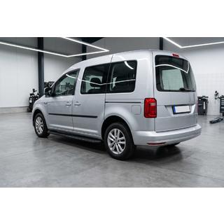 Боковые Подножки Tayga Black (2 шт., Алюминий) Volkswagen Caddy 2015-2020 гг. фото 1
