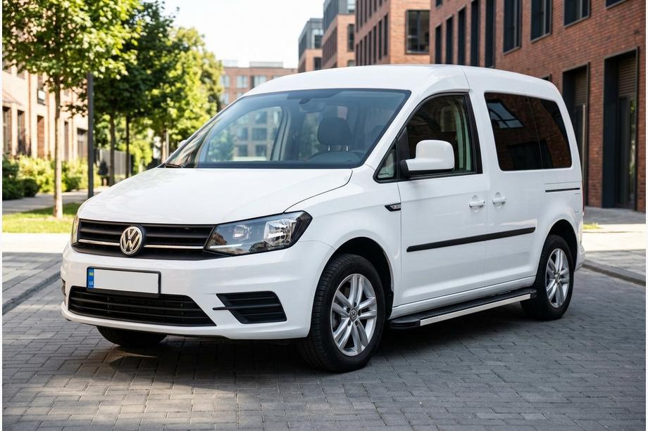 Volkswagen Caddy 2015-2020 гг. Боковые Подножки Maya (2 шт., Алюминий) Image