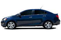 Chevrolet Aveo T300 2011-2020 гг. Нижние молдинги стекол нержавейка Hatchback, OmsaLine - Итальянская Нержавейка фото 1