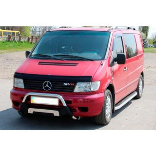 Боковые пороги Fullmond (2 шт., алюминий) Mercedes Vito W638 1996-2003 гг. фото 1