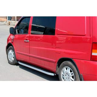Боковые пороги Fullmond (2 шт., алюминий) Mercedes Vito W638 1996-2003 гг. фото 4