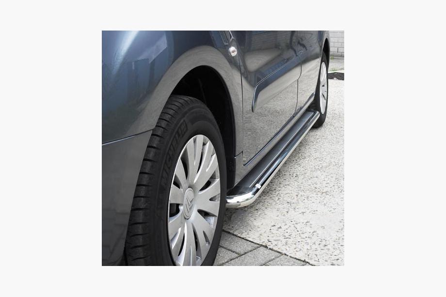 Citroen Berlingo 2008-2018 гг. Боковые Подножки Premium (2 шт., Нержавейка) d60 Image
