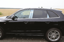 Audi Q5 2008-2017 гг. Накладки на дверные стойки из нержавеющей стали (6 шт.) фото 1