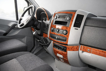 Mercedes Sprinter W906 2006–2018 гг. Комплект накладок на панель (Meric, 19 деталей) Титан фото 1