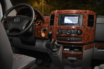 Mercedes Sprinter W906 2006–2018 гг. Накладки на панель приборов (Meric, 50 деталей) Карбон фото 2