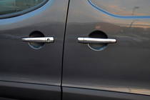Citroen C-4 2004-2010 гг. Хромированные Накладки на Ручки (4 шт., Нержавейка) OmsaLine - Итальянская Нержавейка фото 1