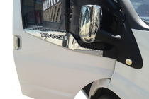 Ford Transit 2000–2014 гг. Окантовка окон Carmos (2 шт., нержавейка) фото 1