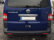 Volkswagen T5 2010-2015 гг. Накладка на ручку задней двери над номером (нержавейка) Multivan, OmsaLine - Итальянская Нержавейка фото 5