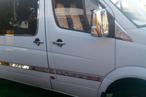 Mercedes Sprinter W906 2006–2018 гг. Хромированные Накладки на Зеркала (2 шт.) Carmos, Турецкая сталь фото 6