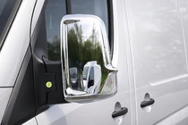 Volkswagen Crafter 2006-2016 гг. Хромированные Накладки на Зеркала (2 шт.) Carmos, Турецкая сталь фото 11