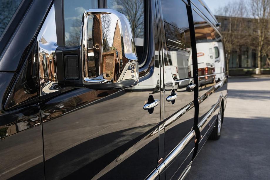 Volkswagen Crafter 2006-2016 гг. Хромированные Накладки на Зеркала (2 шт.) Carmos, Турецкая сталь Image