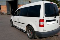 Volkswagen Caddy 2004-2010 гг. Боковые трубы (2 шт., нержавейка) 60 мм, База Maxi фото 2