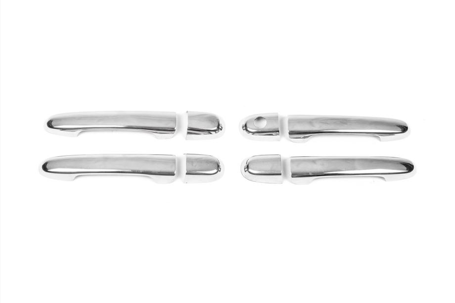 Hyundai Accent 2006-2010 гг. Хромированные Накладки на Ручки (4 шт) Clover - Хромированный пластик Фото 2