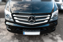 Mercedes Sprinter W906 2006–2018 гг. Хромированные Накладки на Решетку (2013↗, Нержавеющая Сталь) OmsaLine - Итальянская Нержавейка фото 3