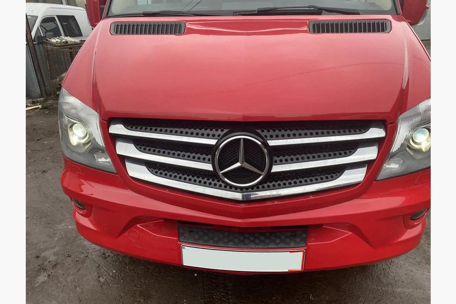 Mercedes Sprinter W906 2006–2018 гг. Хромированные Накладки на Решетку (2013↗, Нержавеющая Сталь) Carmos - Турецкая Нержавеющая Сталь Фото 7