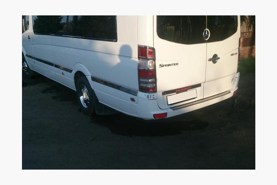 Mercedes Sprinter W906 2006–2018 гг. Накладки на двери из нержавеющей стали Средняя база. OmsaLine - Итальянская нержавейка Фото 4