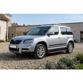 Боковые пороги Bosphorus Black (2 шт., алюминий) Skoda Yeti 2009-2017 гг. фото 1