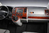 Volkswagen T5 Transporter 2003-2010 гг. Накладки на торпеду (Турция) Дерево фото 1