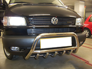 Volkswagen T4 Caravelle/Multivan 1990–2003 гг. Кенгурятник WT003 60мм Нержавейка 51мм, с надписью фото 7