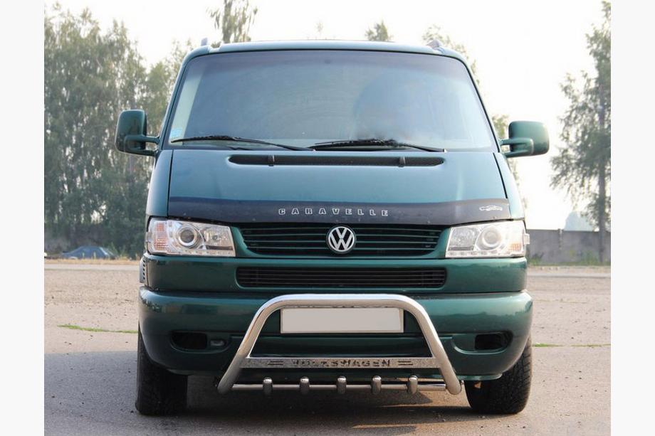 Volkswagen T4 Caravelle/Multivan 1990–2003 гг. Кенгурятник WT003 60мм Нержавейка 51мм, без надписи Фото 5