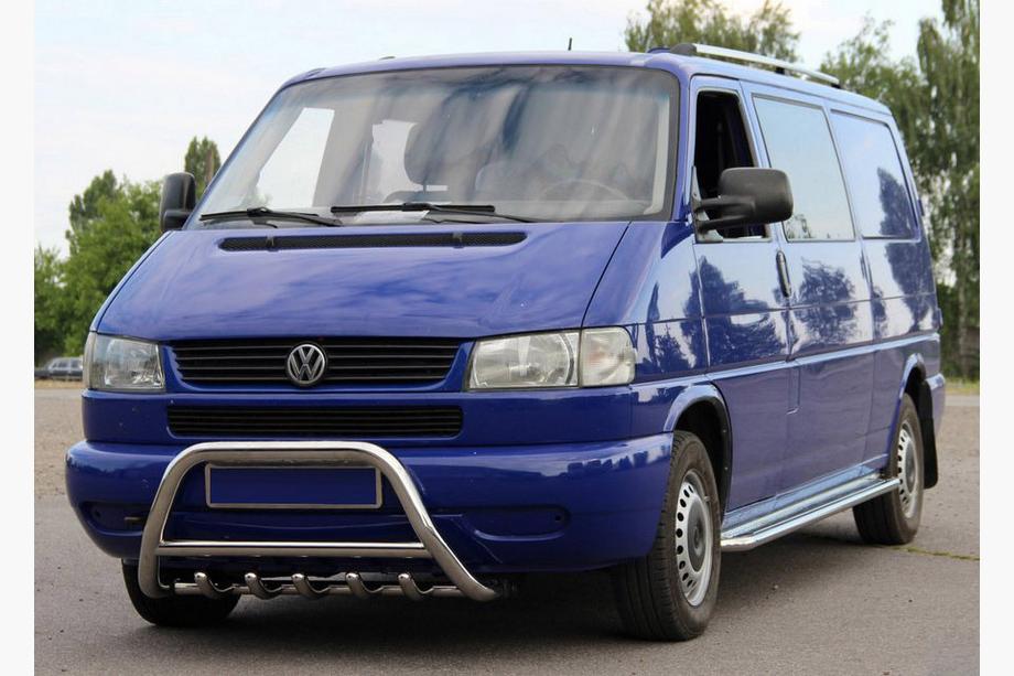Volkswagen T4 Caravelle/Multivan 1990–2003 гг. Кенгурятник WT003 60мм Нержавейка 51мм, с надписью Image