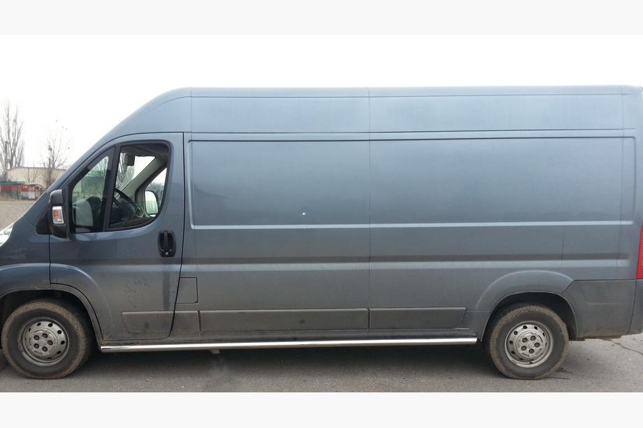 Citroen Jumper 2007-2025 гг. Боковые трубы (2 шт., нержавейка) Длинная база, Ø70 Фото 3