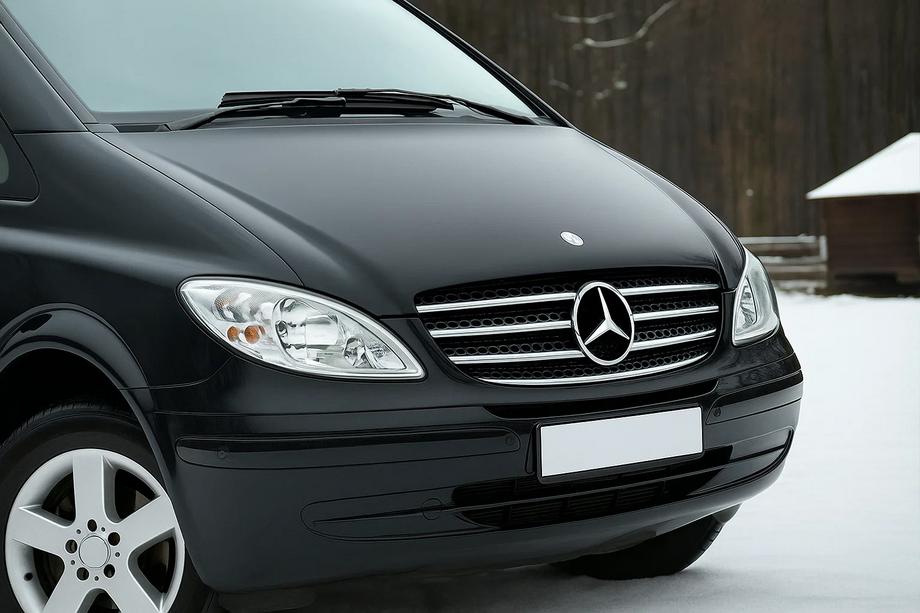 Mercedes Vito W639 2004-2014 гг. Накладка на решетку 2004-2010 нержавейка Фото 1