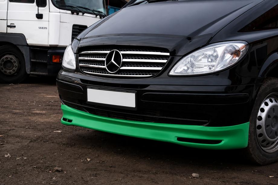 Mercedes Vito W639 2004-2014 гг. Накладка на бампер BRB V1 (под покраску) Год 2010-2015 Фото 5