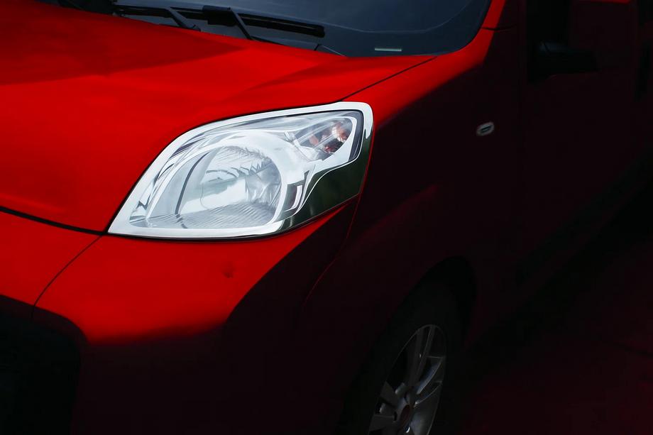 Fiat Fiorino/Qubo 2008-2024 гг. Накладки на Фары (2 шт, Нержавейка) Carmos - Турецкая Нержавеющая Сталь Фото 1