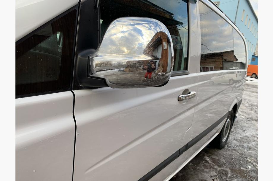 Mercedes Viano 2004-2014 гг. Хромированные Накладки на Зеркала VITO 2004-2010 (2 шт) Carmos - Турецкая сталь Фото 5