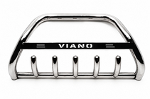 Mercedes Viano 2004-2014 гг. Защита переднего бампера WT003/004 (нержавейка) фото 3