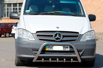 Mercedes Viano 2004-2014 гг. Защита переднего бампера WT003/004 (нержавейка) фото 4
