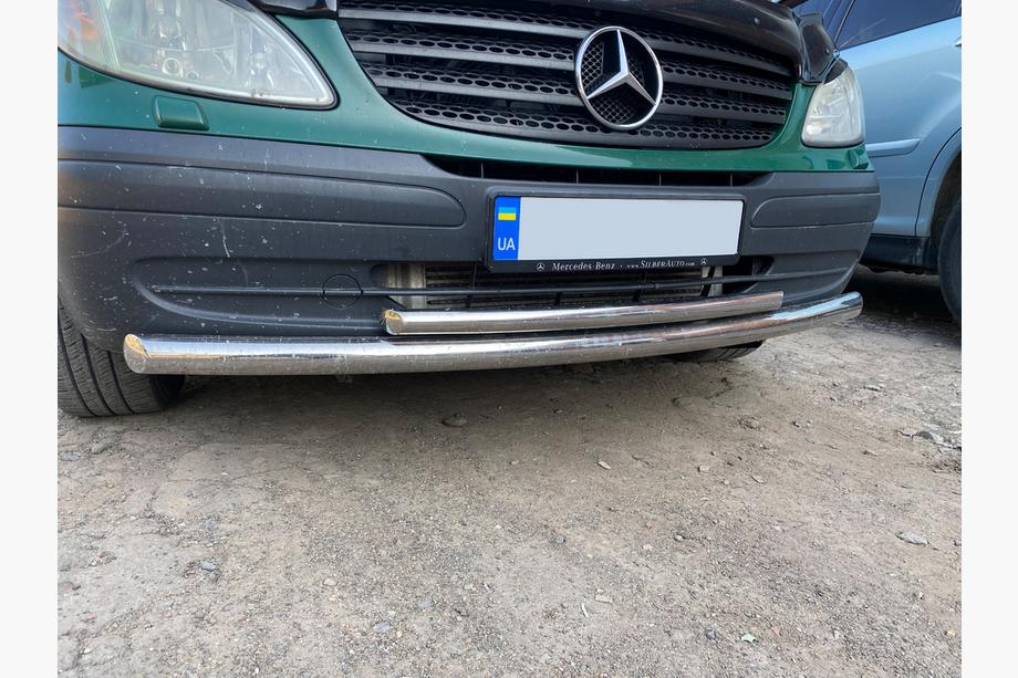 Mercedes Viano 2004-2014 гг. Передняя защита ST014 (нержавейка) 60/42мм Image