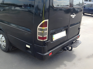 Mercedes Sprinter W901/902/903/904/905 1995–2006 гг. Хромированные Накладки на Задние Фонари (2 шт., Нерж. Сталь) OmsaLine - Итальянская Нержавеющая Сталь фото 1
